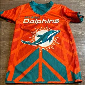 Miami Dolphins Kids Shirt - Orange and Teal youth small
